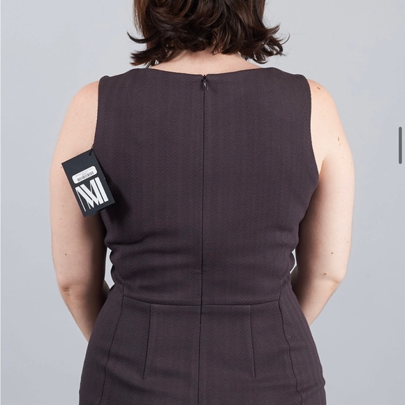 M.M.LaFleur Rachel Dress in Chevron Stripe Fig - Picture 3 of 6